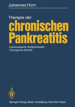 Couverture de l’ouvrage Therapie der chronischen Pankreatitis