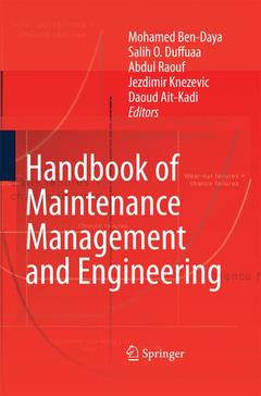 Couverture de l’ouvrage Handbook of Maintenance Management and Engineering