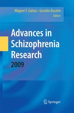 Couverture de l’ouvrage Advances in Schizophrenia Research 2009