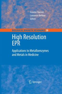 Cover of the book High Resolution EPR