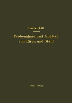 Couverture de l’ouvrage Probenahme und Analyse von Eisen und Stahl