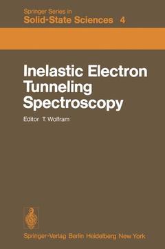 Couverture de l’ouvrage Inelastic Electron Tunneling Spectroscopy