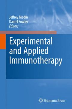 Couverture de l’ouvrage Experimental and Applied Immunotherapy