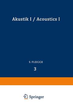 Couverture de l’ouvrage Akustik I / Acoustics I