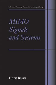 Couverture de l’ouvrage MIMO Signals and Systems