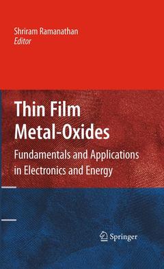 Couverture de l’ouvrage Thin Film Metal-Oxides