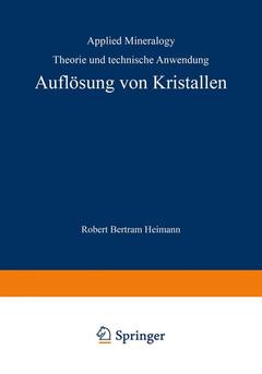 Couverture de l’ouvrage Auflösung von Kristallen