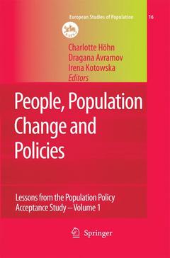 Couverture de l’ouvrage People, Population Change and Policies
