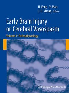 Couverture de l’ouvrage Early Brain Injury or Cerebral Vasospasm