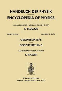 Couverture de l’ouvrage Geophysik III