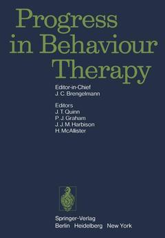 Cover of the book Progress in Behaviour Therapy