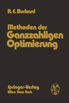 Couverture de l’ouvrage Methoden der Ganzzahligen Optimierung
