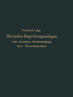 Couverture de l’ouvrage Hochofen-Begichtungsanlagen