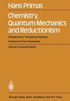 Couverture de l’ouvrage Chemistry, Quantum Mechanics and Reductionism