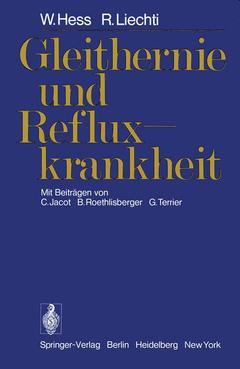 Couverture de l’ouvrage Gleithernie und Refluxkrankheit