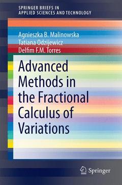 Cover of the book Advanced Methods in the Fractional Calculus of Variations