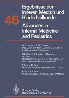 Cover of the book Ergebnisse der Inneren Medizin und Kinderheilkunde / Advances in Internal Medicine and Pediatrics
