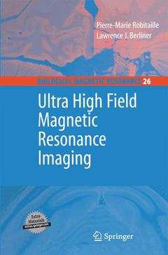 Couverture de l’ouvrage Ultra High Field Magnetic Resonance Imaging