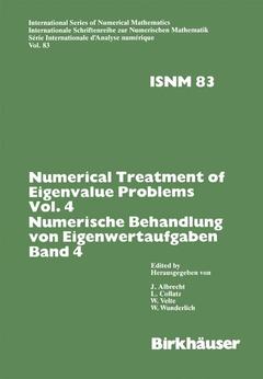 Couverture de l’ouvrage Numerical Treatment of Eigenvalue Problems Vol.4 / Numerische Behandlung von Eigenwertaufgaben Band 4