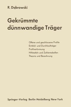 Couverture de l’ouvrage Gekrümmte dünnwandige Träger