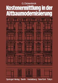 Cover of the book Kostenermittlung in der Altbaumodernisierung