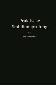 Couverture de l’ouvrage Praktische Stabilitätsprüfung