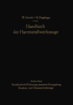 Couverture de l’ouvrage Handbuch der Hartmetallwerkzeuge