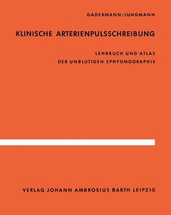 Couverture de l’ouvrage Klinische Arterienpulsschreibung