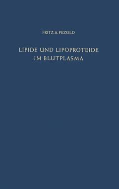 Couverture de l’ouvrage Lipide und Lipoproteide im Blutplasma