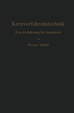 Couverture de l’ouvrage Kernverfahrenstechnik
