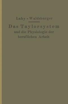 Couverture de l’ouvrage Taylorsystem und Physiologie der beruflichen Arbeit