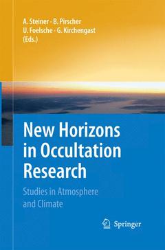 Couverture de l’ouvrage New Horizons in Occultation Research