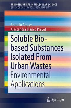 Couverture de l’ouvrage Soluble Bio-based Substances Isolated From Urban Wastes