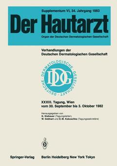 Couverture de l’ouvrage Verhandlungen der Deutschen Dermatologischen Gesellschaft