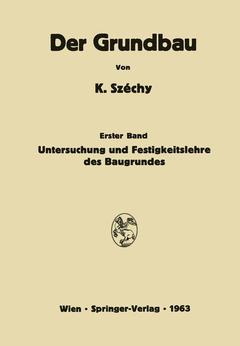 Couverture de l’ouvrage Untersuchung und Festigkeitslehre des Baugrundes