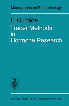 Couverture de l’ouvrage Tracer Methods in Hormone Research