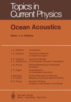 Couverture de l’ouvrage Ocean Acoustics