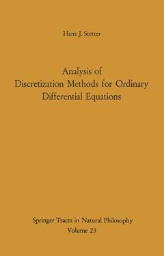Couverture de l’ouvrage Analysis of Discretization Methods for Ordinary Differential Equations