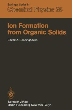 Cover of the book Ion Formation from Organic Solids
