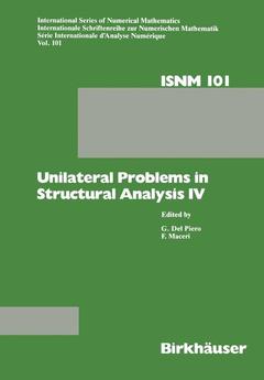 Couverture de l’ouvrage Unilateral Problems in Structural Analysis IV