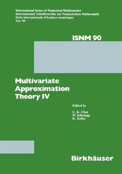 Couverture de l’ouvrage Multivariate Approximation Theory IV