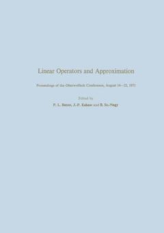 Couverture de l’ouvrage Linear Operators and Approximation / Lineare Operatoren und Approximation
