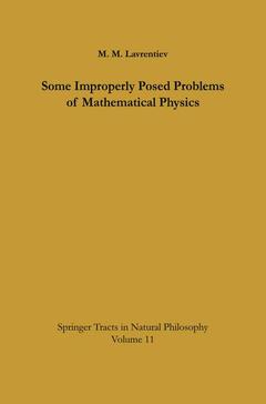Cover of the book Some Improperly Posed Problems of Mathematical Physics