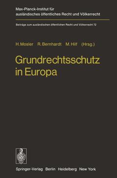 Couverture de l’ouvrage Grundrechtsschutz in Europa