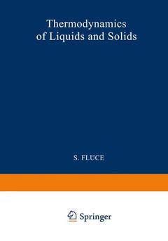 Couverture de l’ouvrage Thermodynamik der Flüssigkeiten und Festkörper / Thermodynamics of Liquids and Solids