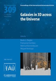 Cover of the book Galaxies in 3D across the Universe (IAU S309)