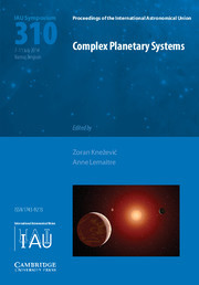 Cover of the book Complex Planetary Systems (IAU S310)