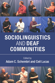 Cover of the book Sociolinguistics and Deaf Communities