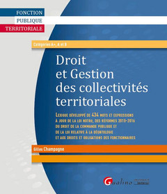 Cover of the book droit et gestion des collectivités territoriales