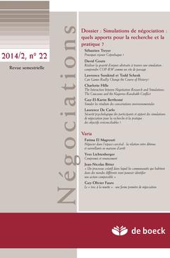 Cover of the book NEGOCIATIONS 2014/2 N.22